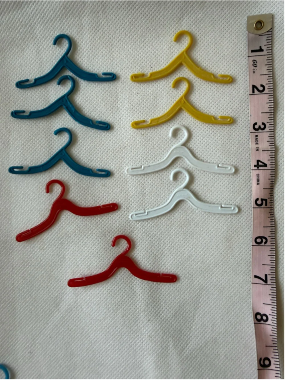 Vintage Lot of 9 Barbie - Clone -Doll Hangers accessories Plastic Hong Kong